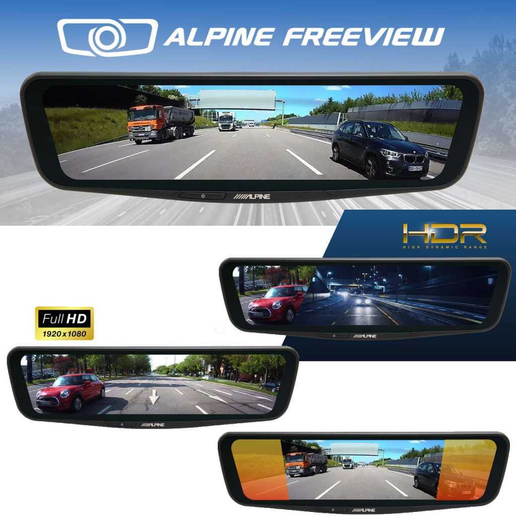 BBAtechniek - Alpine digitale binnenspiegel DME-R1200 (1x)<br />
