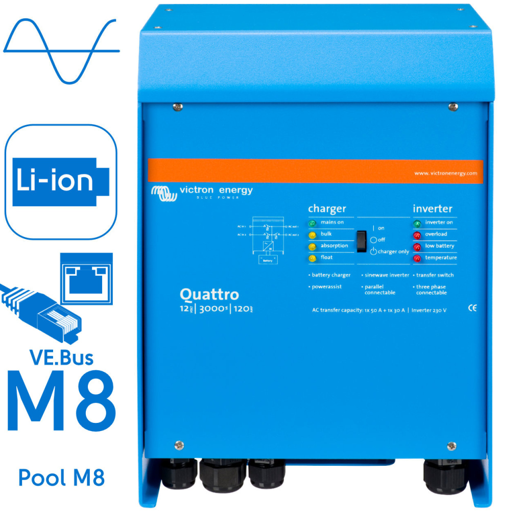 BBAtechniek - Victron Quattro 12/3000/120-50/50 230V (1x) 