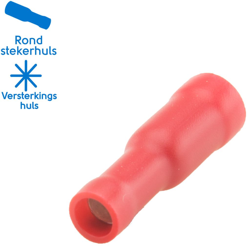 BBAtechniek - Rondstekerhuls Ø4.0mm* rood (50x)