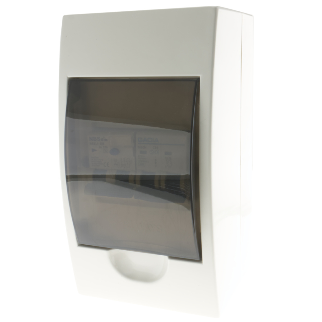 BBAtechniek - Zekeringkast 16A + dubbelpolige aardlek 30mA (1x)