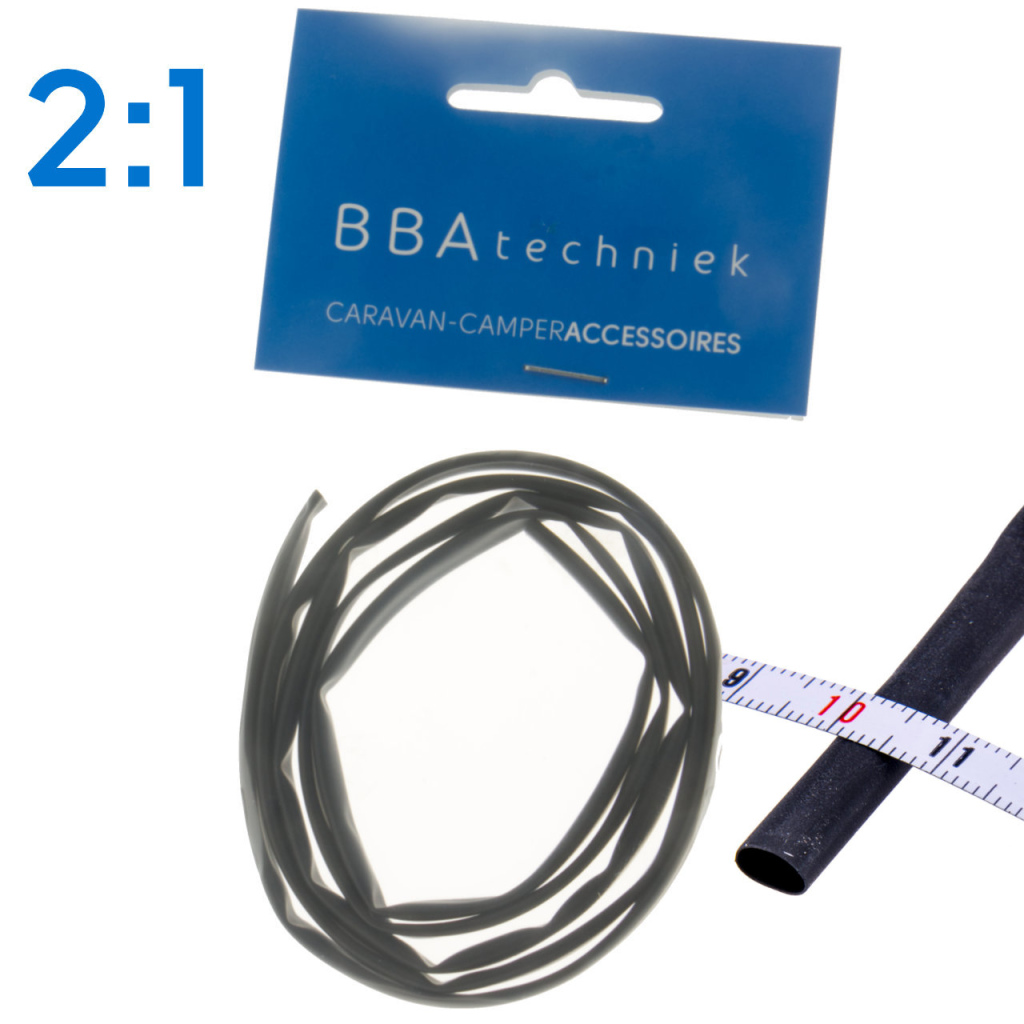 BBAtechniek - Krimpkous 4.8-2.4mm zwart 2:1 (1m)