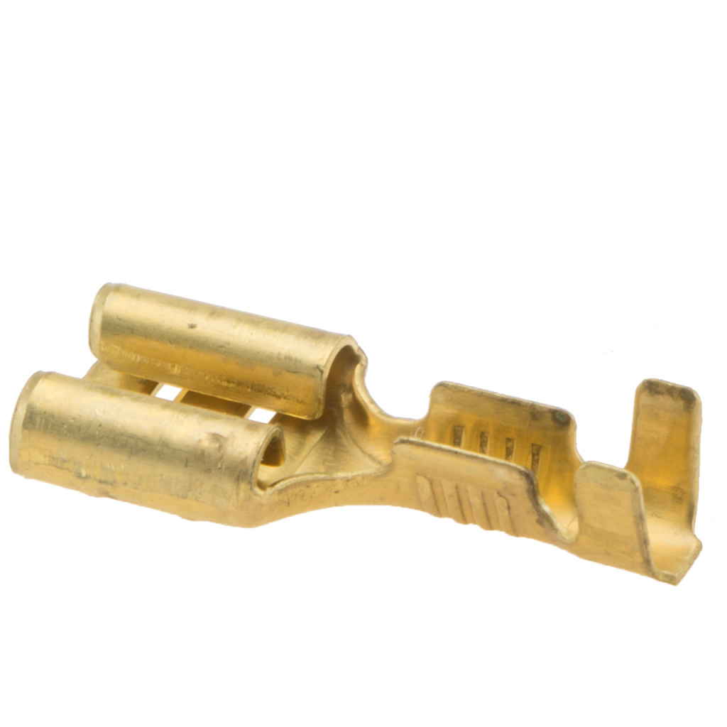BBAtechniek - Vlakstekerhuls messing 6.3 0.5 -1.5mm² (100x)