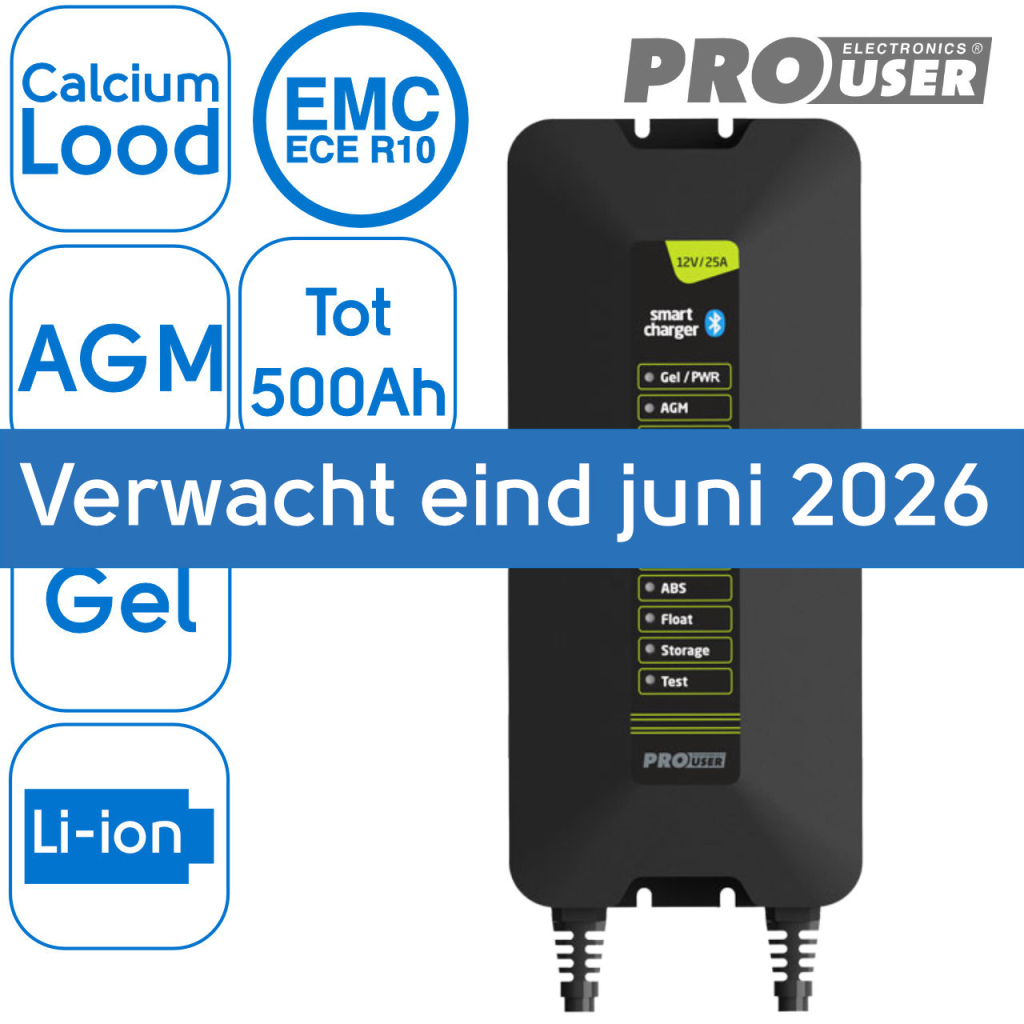 BBAtechniek - 12V 25A Pro-User intelligente acculader IBC25 1x)