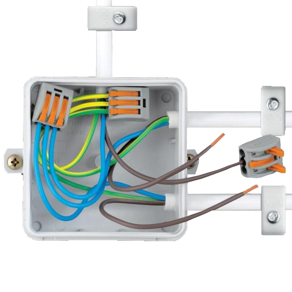 BBAtechniek - Wago verbindingsklem 3-voudig 0.5-2.5mm2  (50x) 