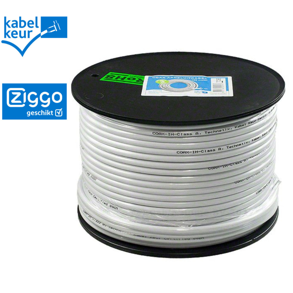 BBAtechniek - Coaxkabel 75Ω  A+ Kabelkeur / Ziggo  7mm C9 (100m)