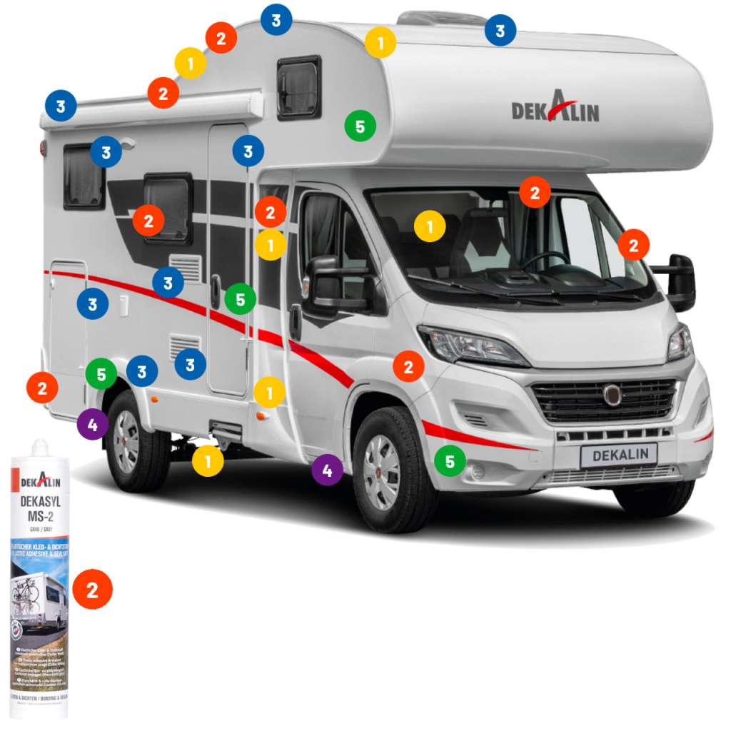 BBAtechniek - Dekalin Dekasyl MS-2 koker zwart 290ml  (12x) 