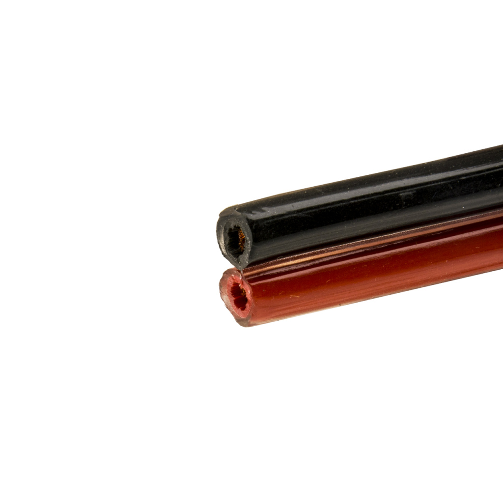 BBAtechniek - PVC kabel 2-aderig 2x6.0mm²  zwart/rood (50m) 