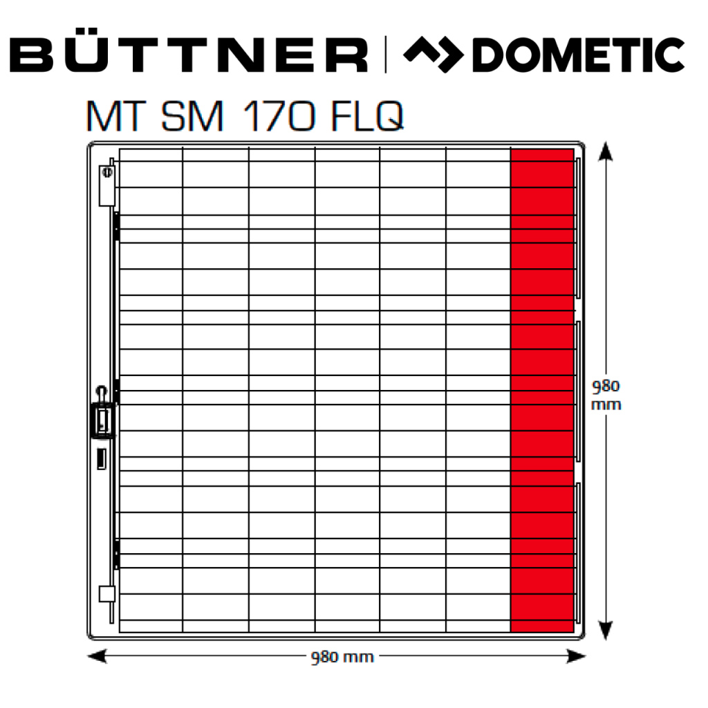 BBAtechniek - 170WP 98x98cm Flat Light Q Büttner zonnepaneel(1x)