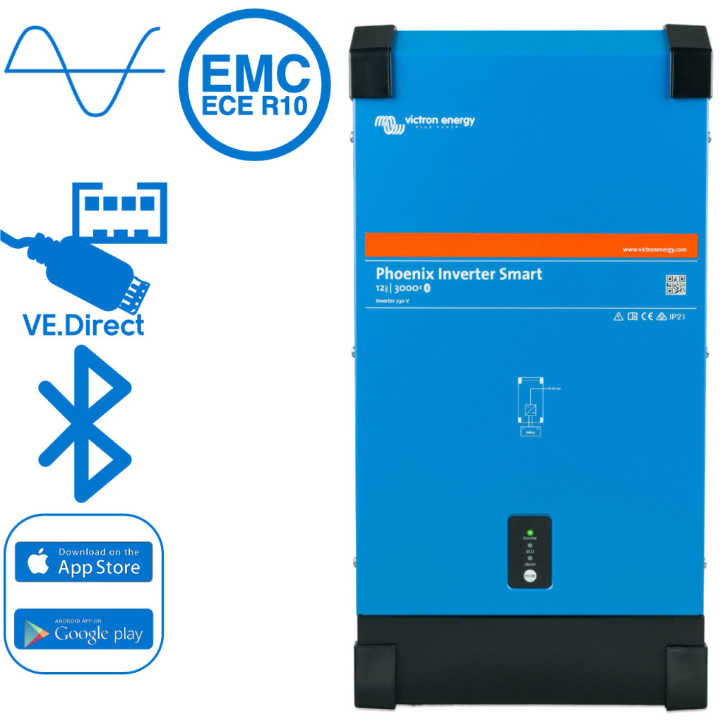 BBAtechniek - Victron Phoenix Smart omvormer 12/3000 230V (1x)