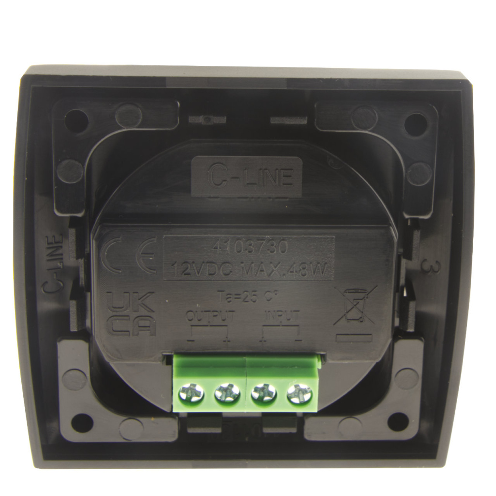 BBAtechniek - C-Line dimmer met Opal afdekraam zwart (1x)