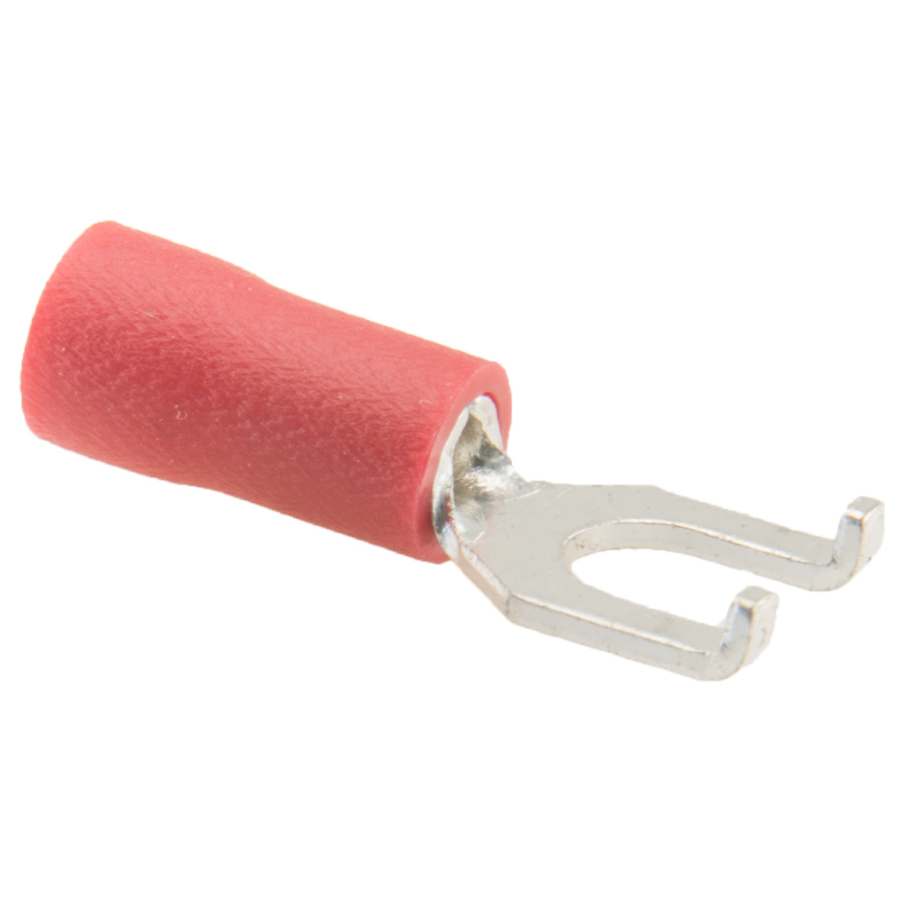 BBAtechniek - Kabelschoen vork M4 Ø4.3mm rood (100x)