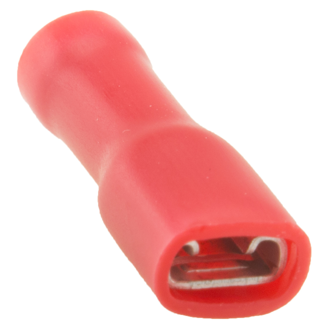 BBAtechniek - Vlakstekerhuls 4.8x0.5mm* rood (100x)
