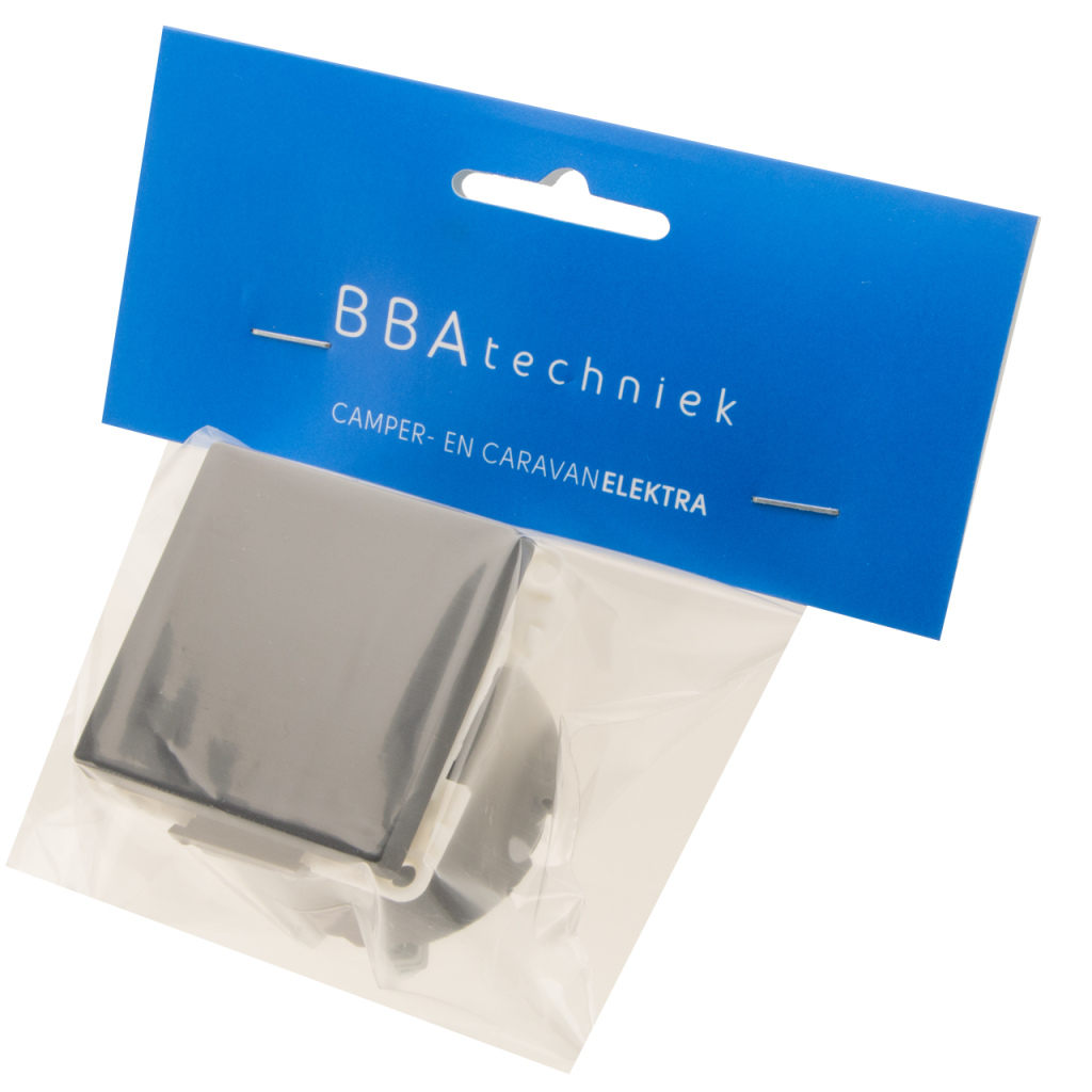 BBAtechniek - Wipschakelaar aan/uit 230V leigrijs (1x)