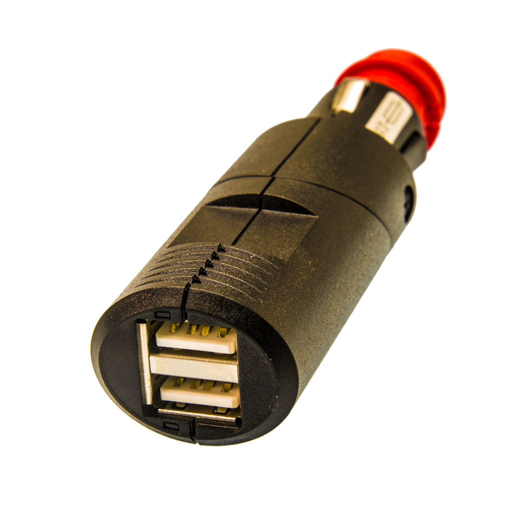 BBAtechniek - Draaibare USB stekker 12V 24V 2x2.5A (1x)