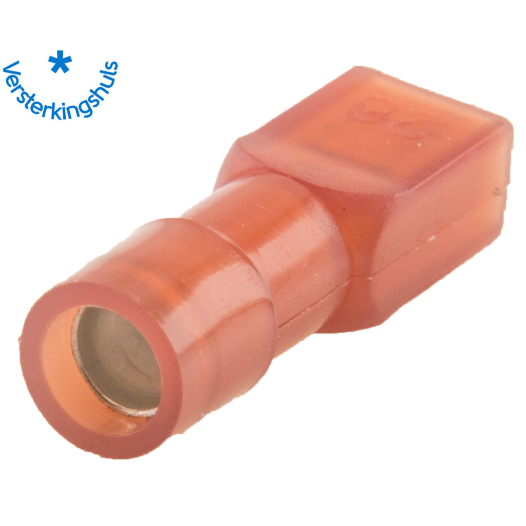 BBAtechniek - Vlakstekerhuls 2.8x0.5mm* rood (100x)