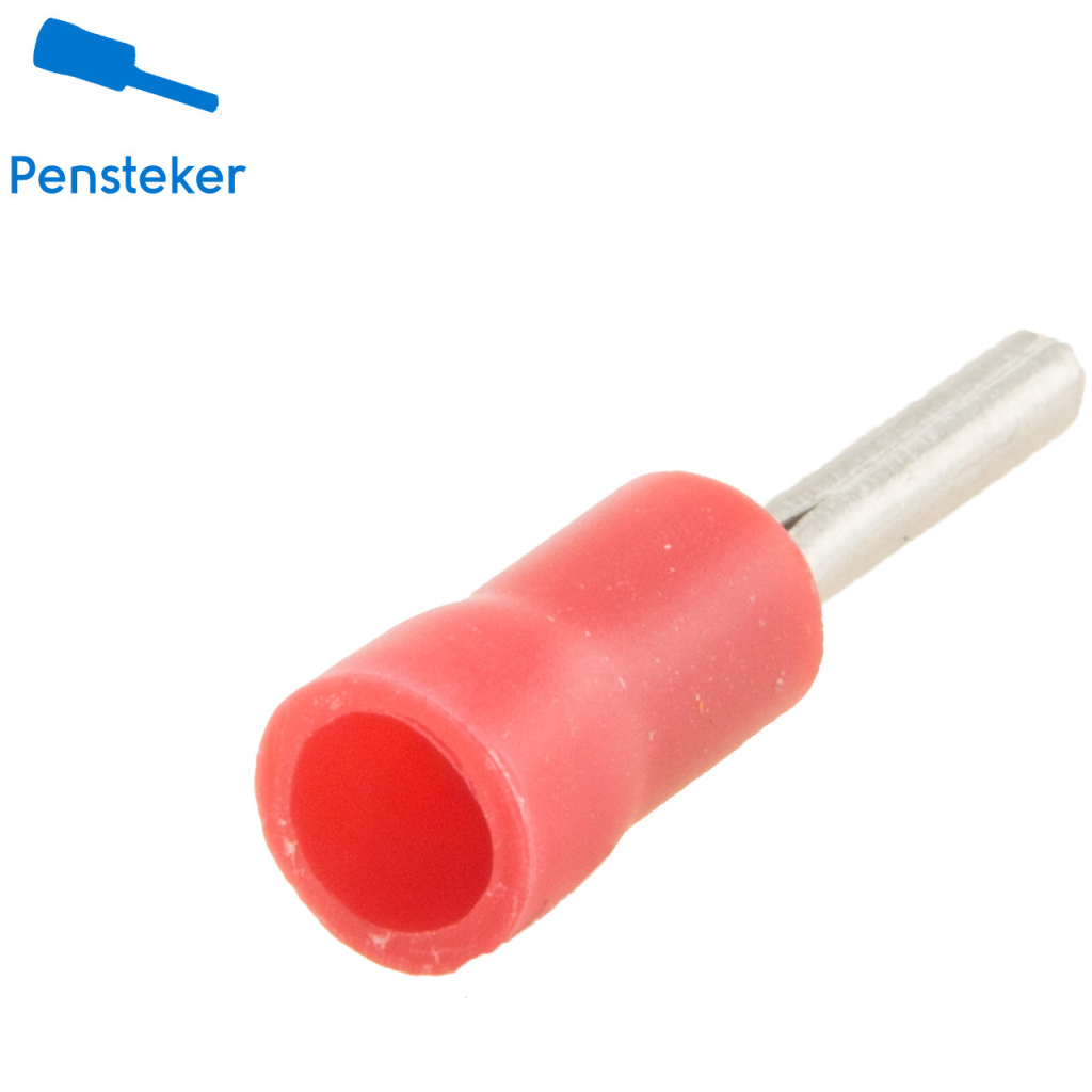 BBAtechniek - Kabelschoen pensteker Ø2mm rood 1.98cm (100x)