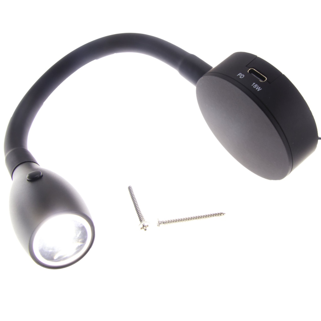 BBAtechniek - Furnaria 2.0 Flex Spot zwart 4000K 150lm (1x)
