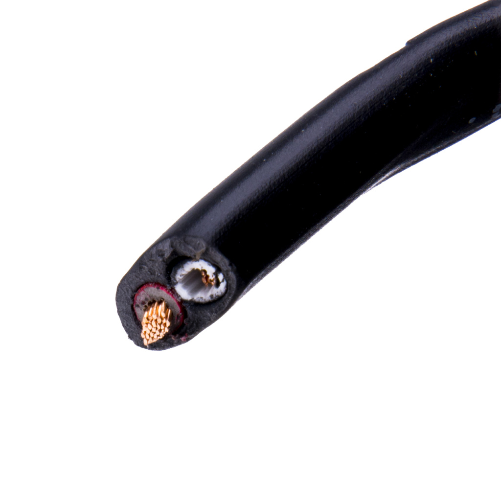 BBAtechniek - Kabel 2-aderig 2x1.5mm2 zwart-zwart/rood plat (5m)