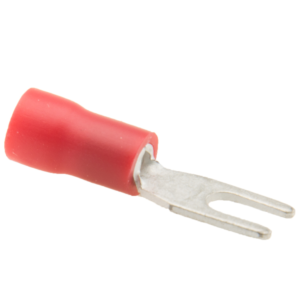 BBAtechniek - Kabelschoen vork M3 Ø3.2mm rood (50x)