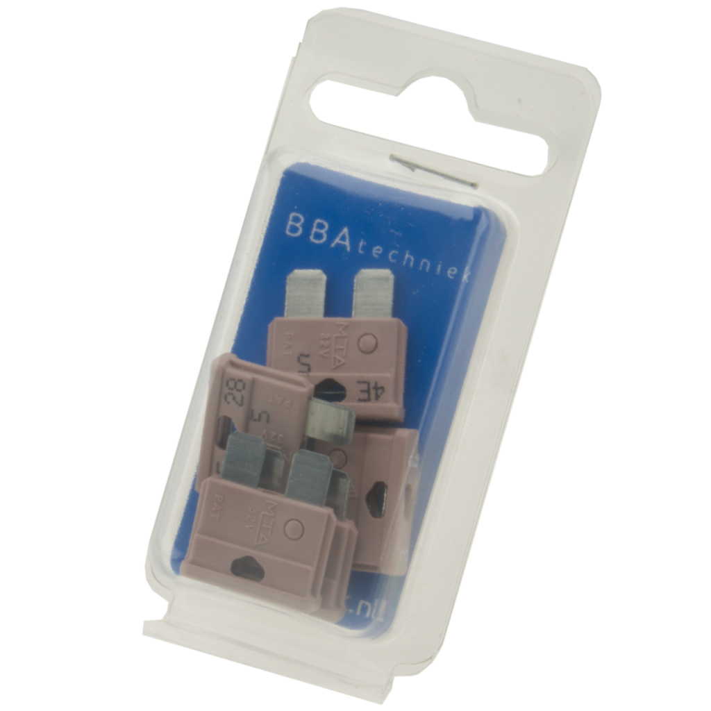 BBAtechniek - Standaard steekzekering 3A paars (5x)