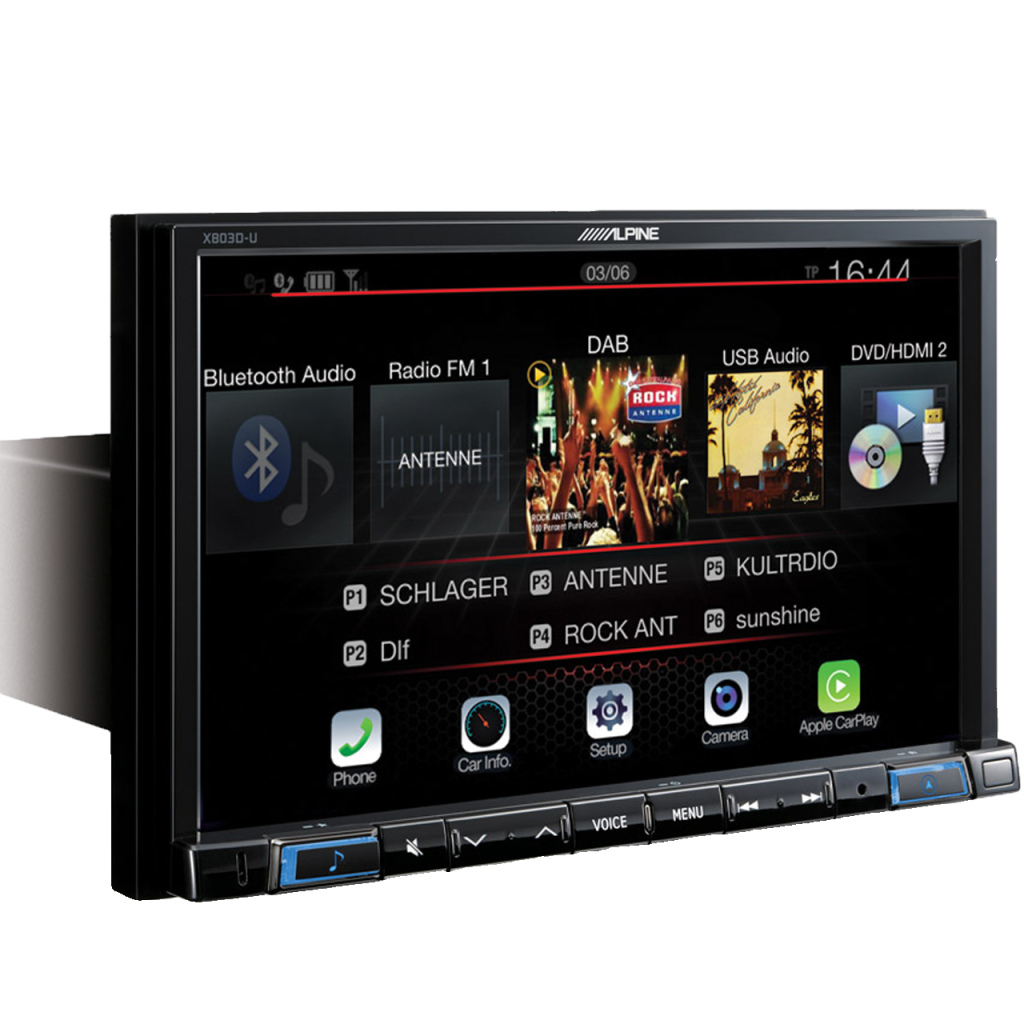 BBAtechniek - 8” Alpine X803DC-U 1DIN voor bovenbed (1x) 