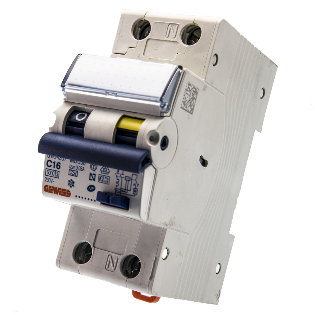 BBAtechniek - Gewiss aardlekautomaat 1P+N 16A 30mA C(1x)