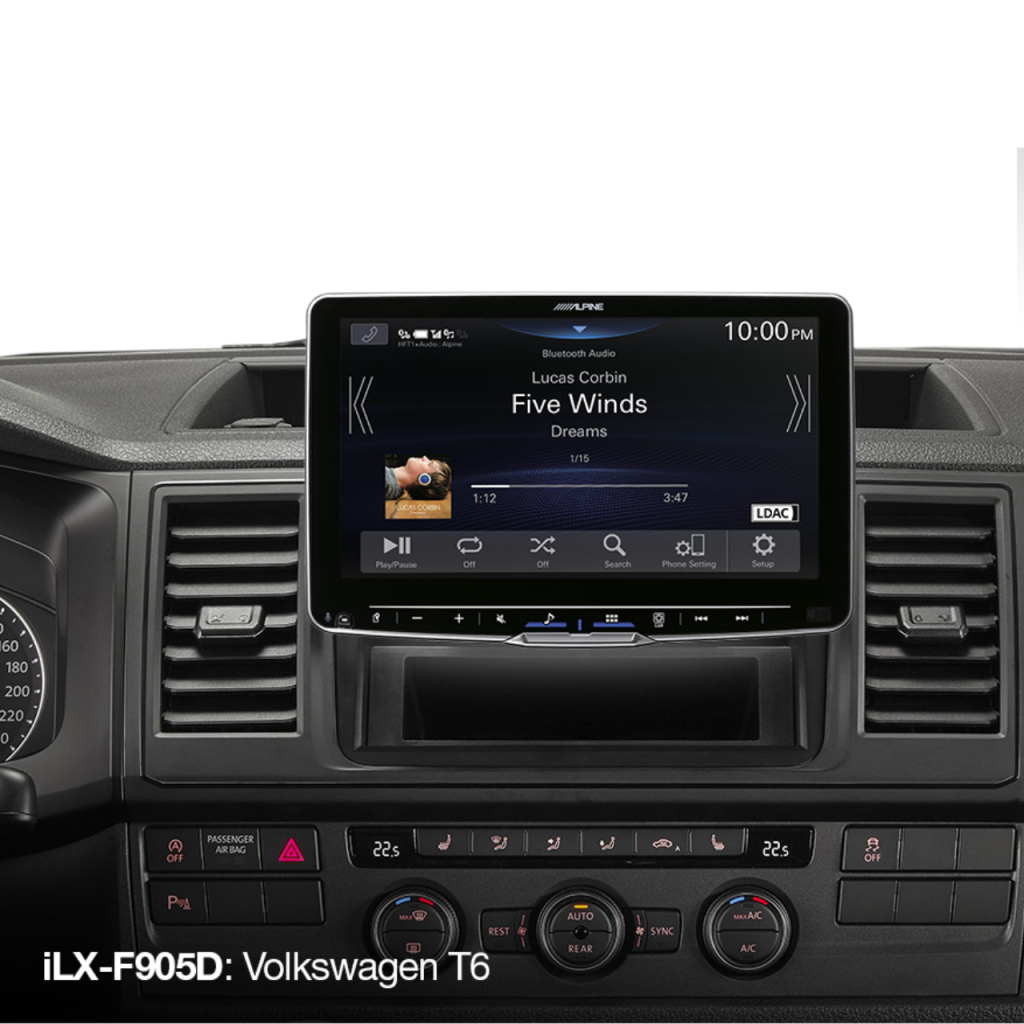 BBAtechniek - 9” iLX-F905D Alpine navigatie kantelbaar 1DIN (1x)
