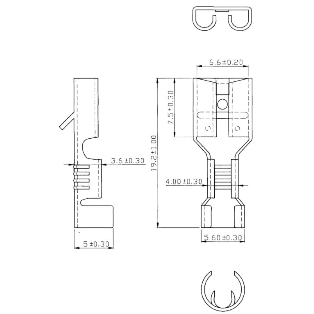 BBAtechniek - Vlakstekerhuls vertind 6.3, 1.5 -2.5mm² (100x)