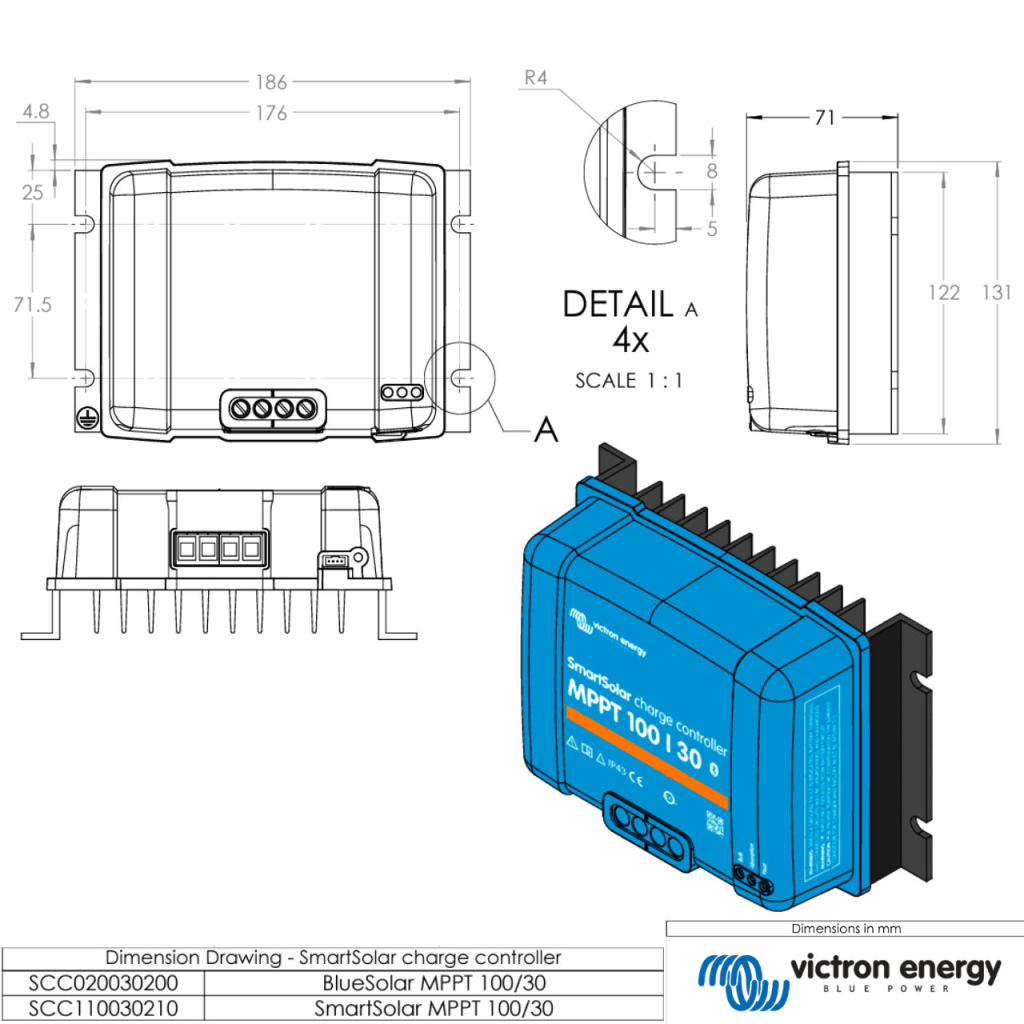 BBAtechniek - Victron SmartSolar MPPT 100/30 (12/24V) (1x)