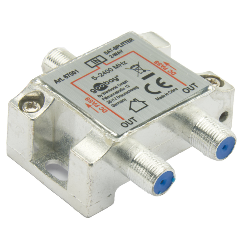 BBAtechniek - Splitter / verdeler Sat-DC 2-weg (1x)