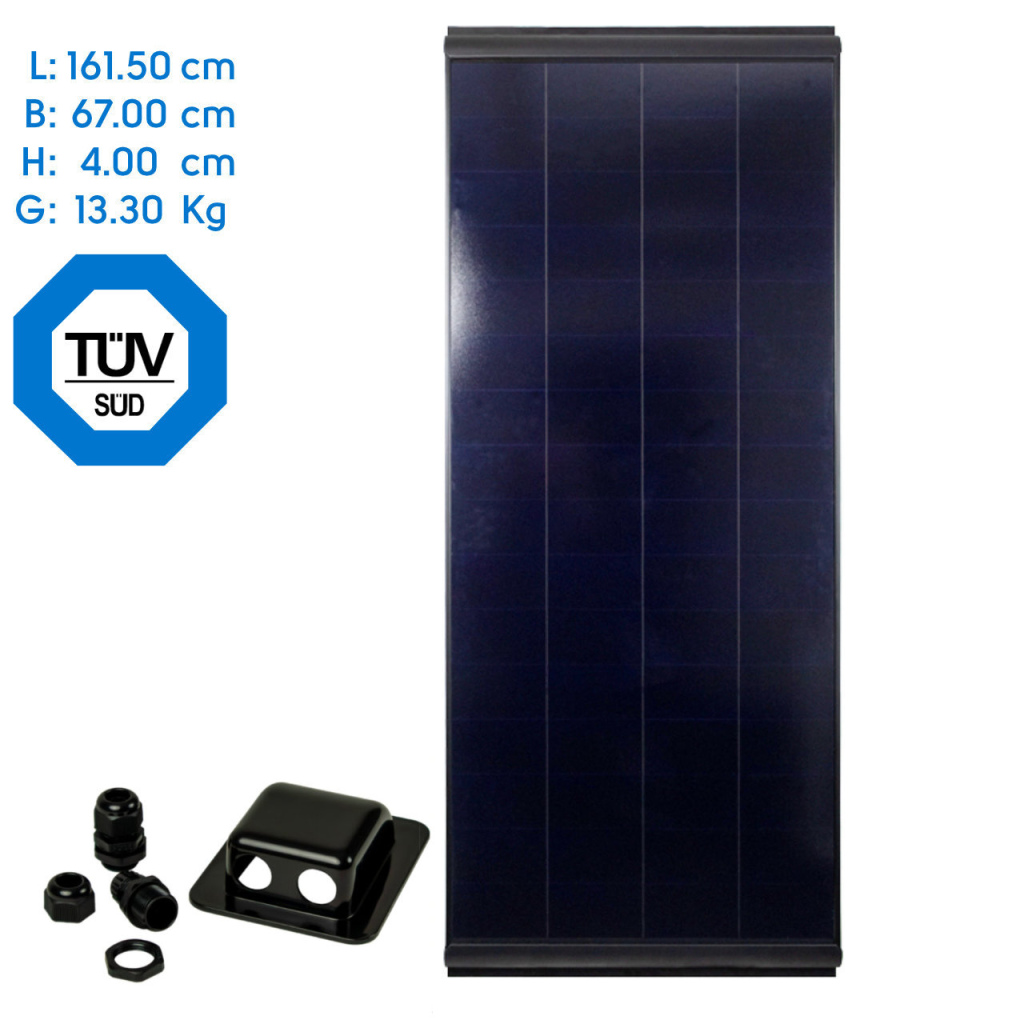 BBAtechniek - 180Wp 161.5x67x4cm Pro-User zonnepaneel (1x)