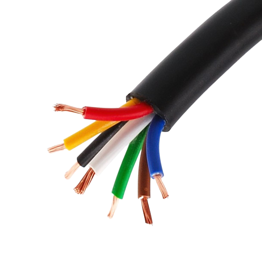 BBAtechniek - Kabel 7-aderig 6x1.0mm2 +1x2.0mm2 rond (25m)