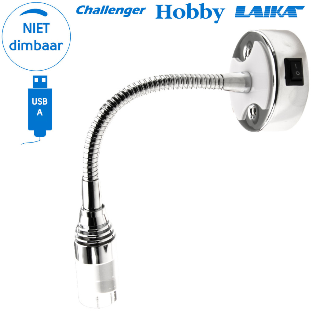 BBAtechniek - Venice flex LED lamp 12V 1W 3000K 60lm USB (1x)