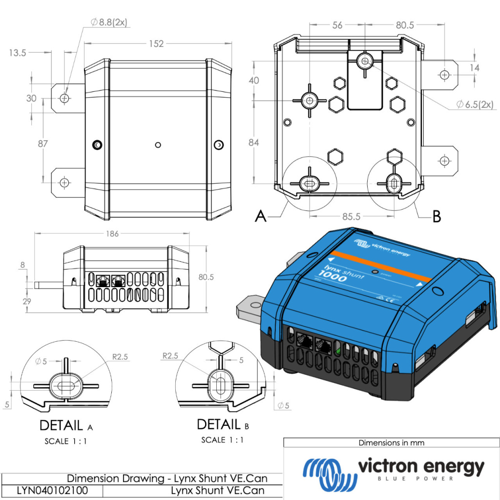 BBAtechniek - Victron Lynx Shunt VE.Can M10 (1x)