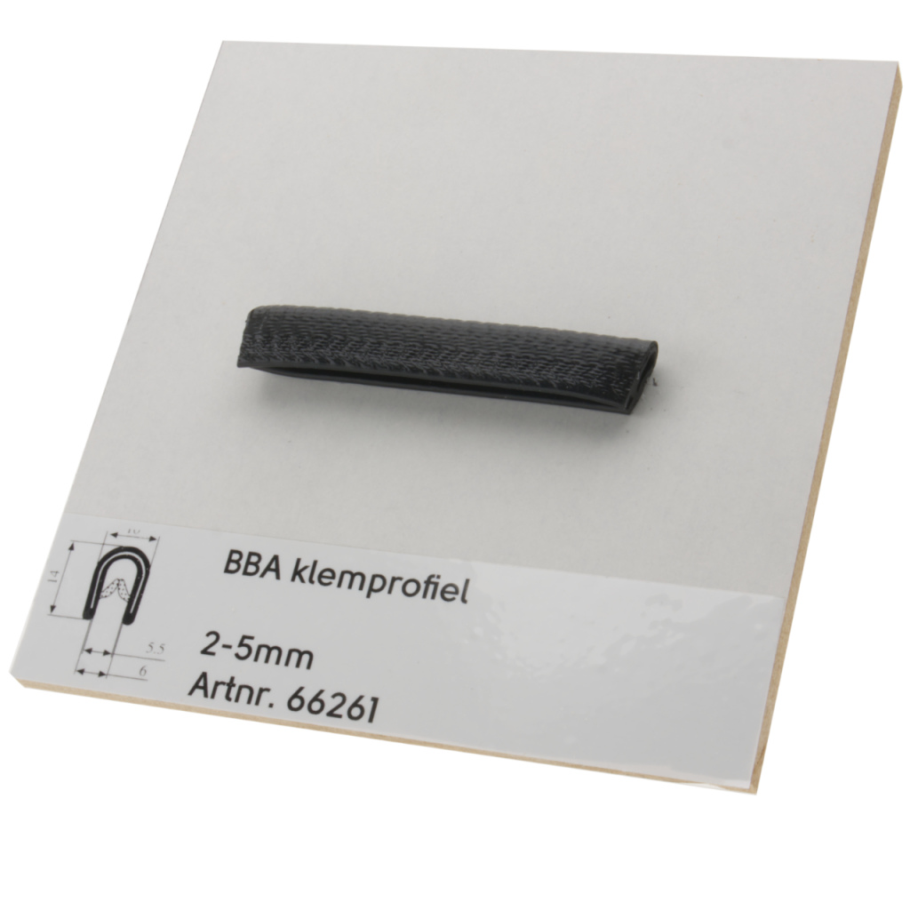 BBAtechniek - BBA klemprofiel 2-5mm zwart (1m)