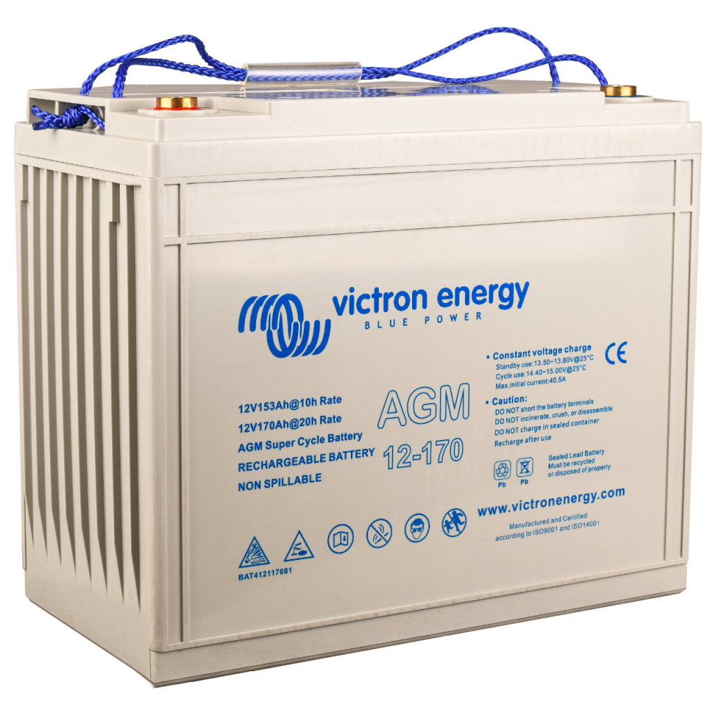 BBAtechniek - 12V 170Ah Victron AGM Super cycle accu M8 (1x)