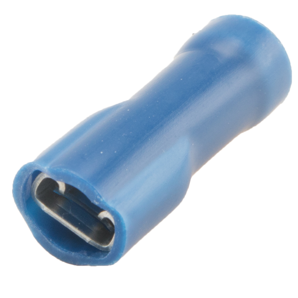 BBAtechniek - Vlakstekerhuls 4.8x0.5mm* blauw (10x)