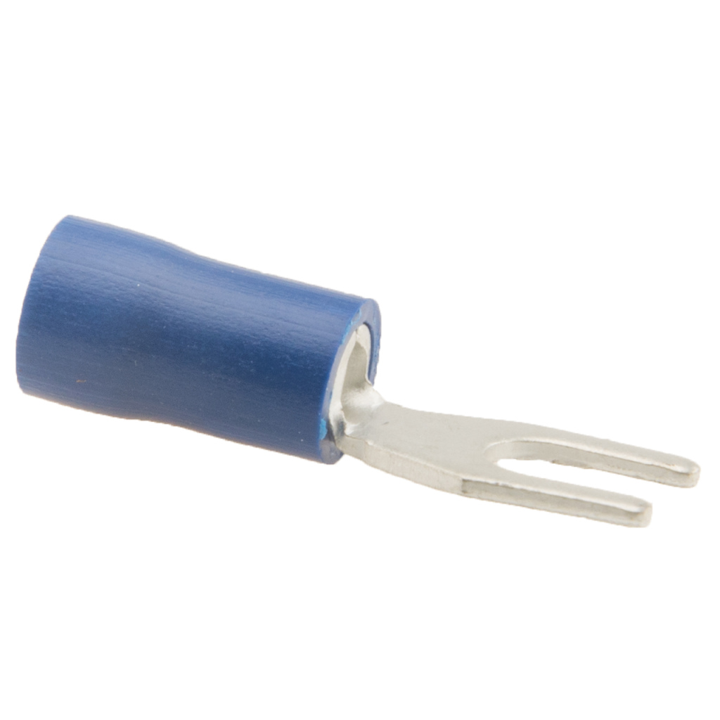 BBAtechniek - Kabelschoen vork M4 Ø4.3mm blauw (100x)