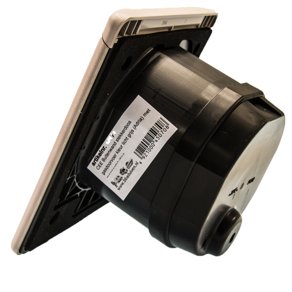 BBAtechniek - Gasdoorvoer licht grijs (1x)