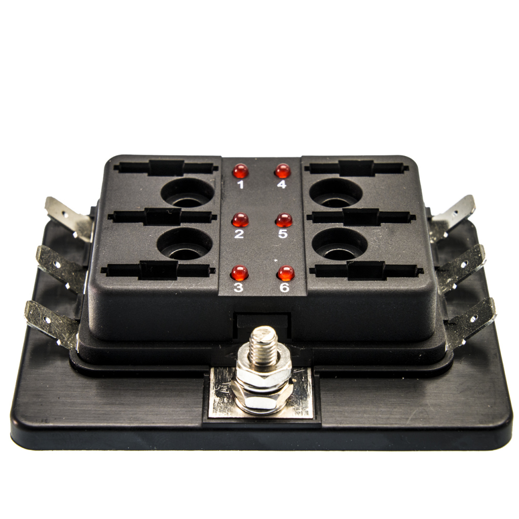BBAtechniek - Zekering verdeelbox 6-weg LED (1x)
