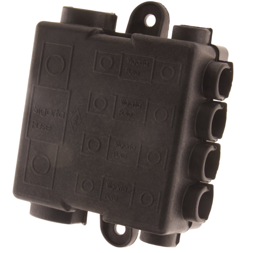 BBAtechniek - Zekeringkast voor 1 mega- + 4 midi zekeringen (1x)