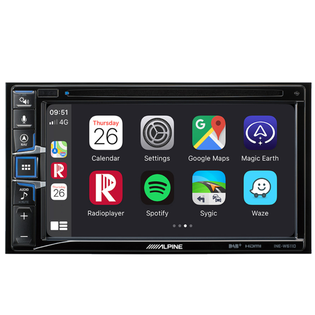 BBAtechniek - 6.5” Alpine INE-W611DC navigatie 2DIN (1x)