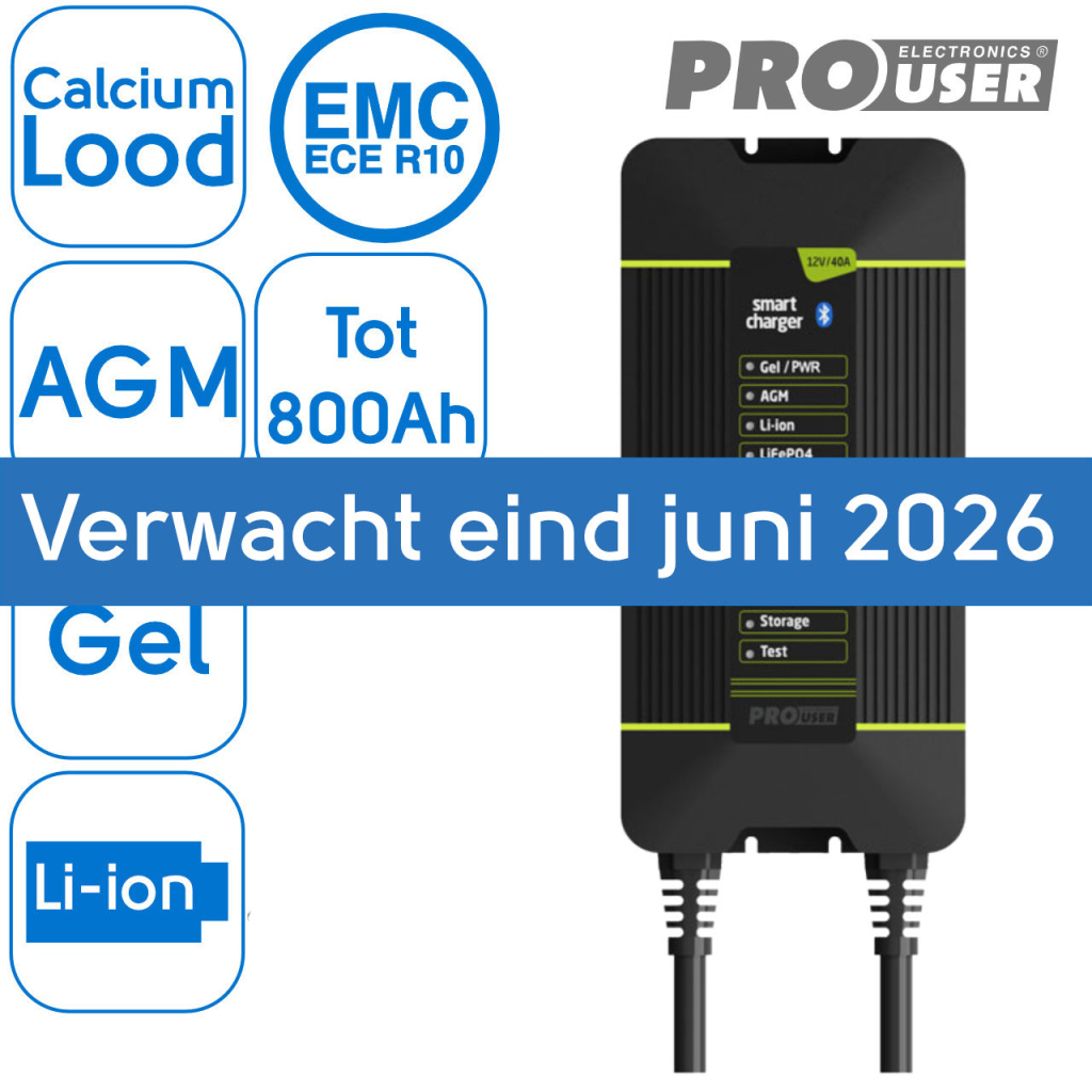 BBAtechniek - 12V 40A Pro-User intelligente acculader IBC40 1x)