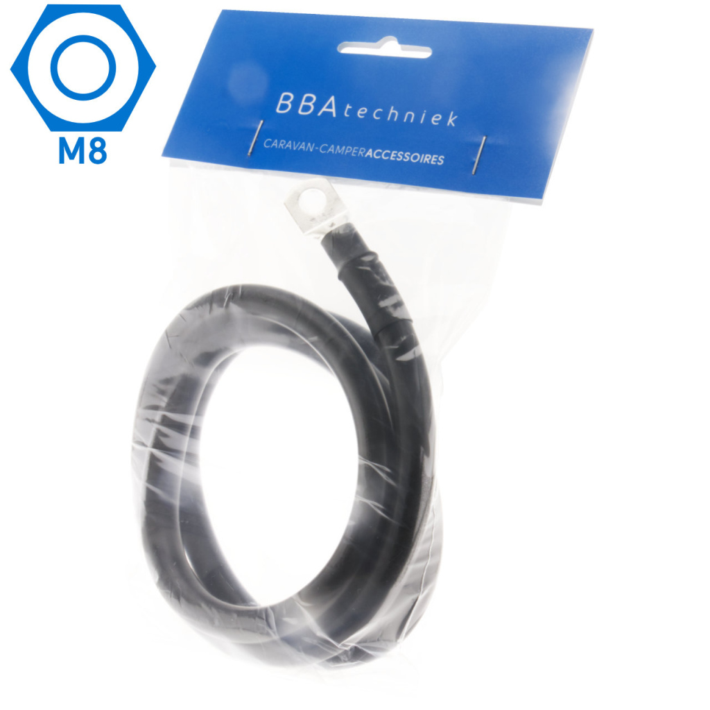 BBAtechniek - 35mm2 accu kabel flexibel zwart M8 (1m)
