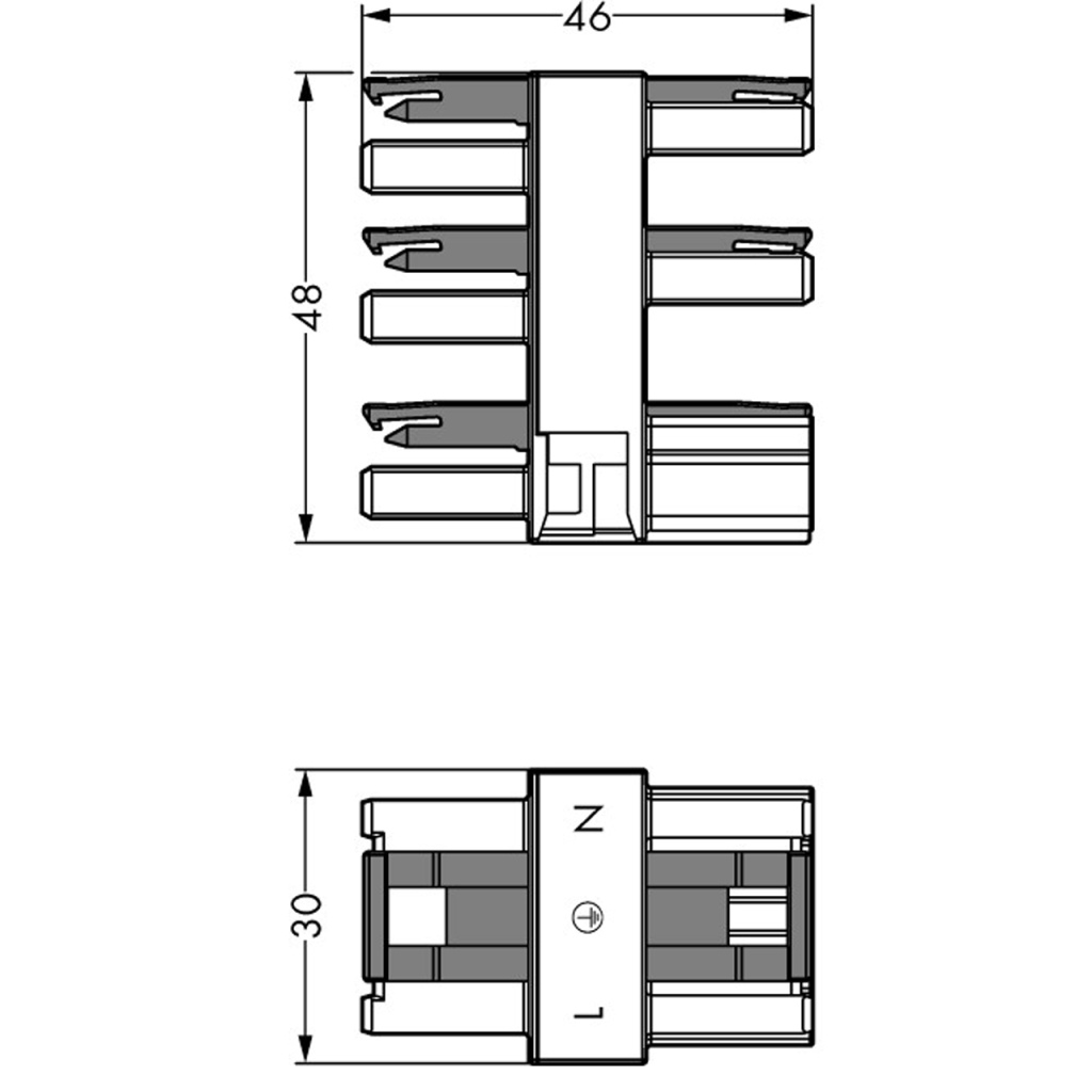 BBAtechniek - Wago Winsta Midi verdeelblok + montageplaat (1x)