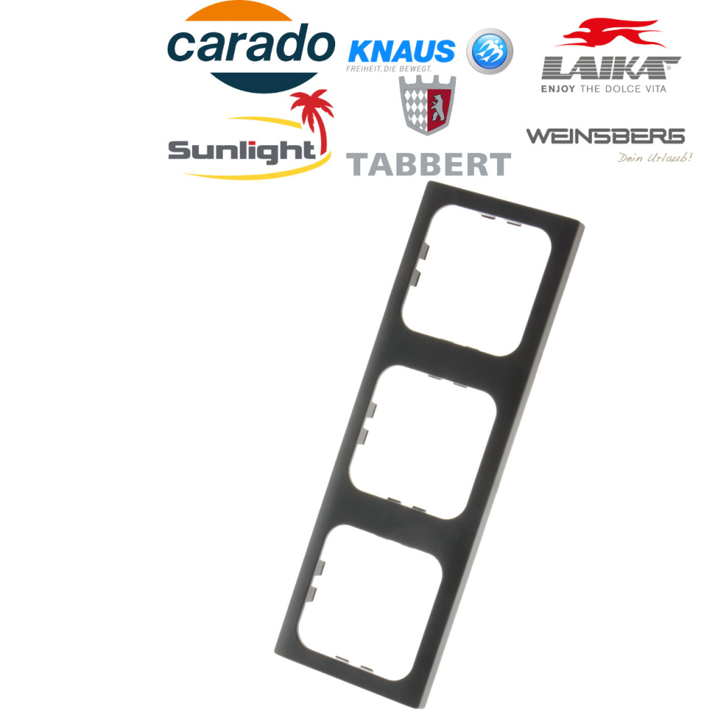 BBAtechniek - S 30.000 afdekraam 3-vak satijn zwart (1x)