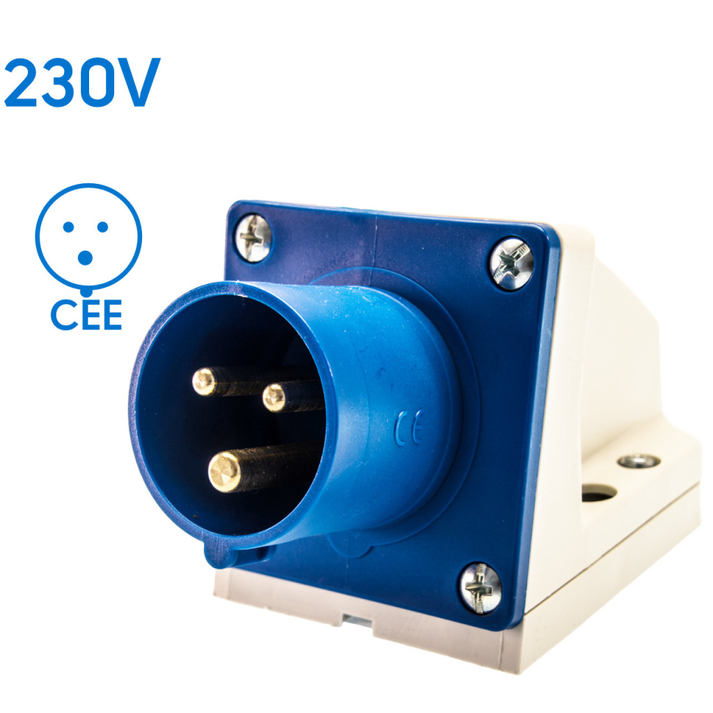 BBAtechniek - CEE stekker opbouw 230V 16A 3-polig IP44 (1x)