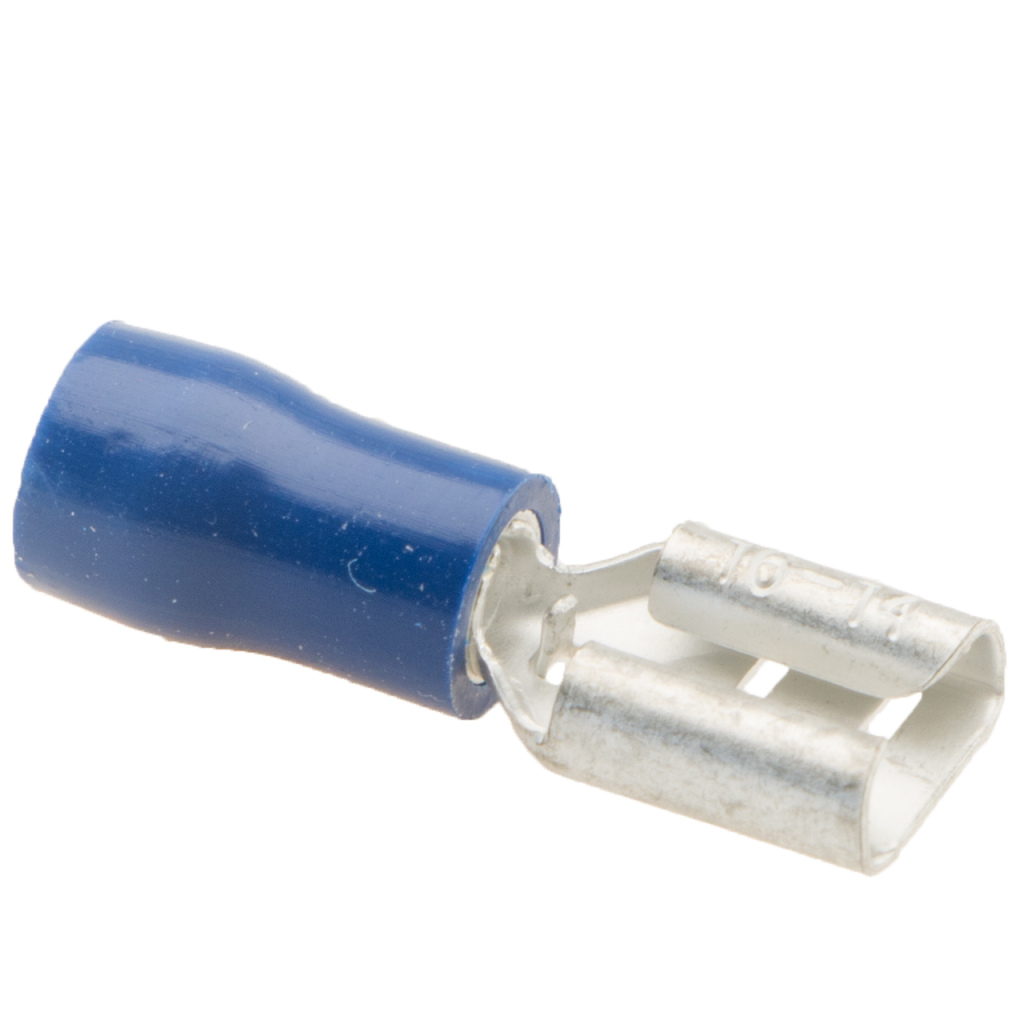 BBAtechniek - Vlakstekerhuls 6.3x0.8mm* blauw (10x)
