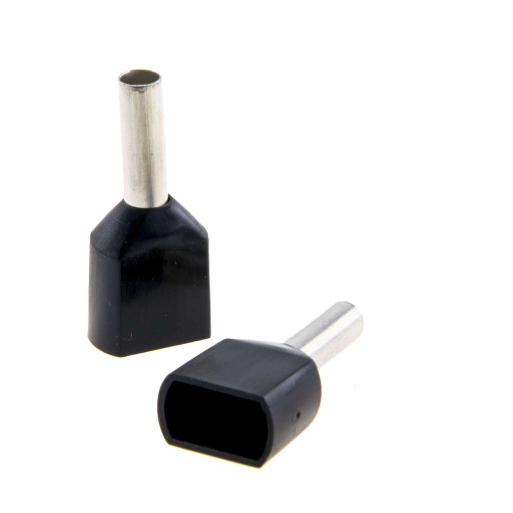 BBAtechniek - Adereindhuls 2-voudig 2x1.5mm² zwart (100x)