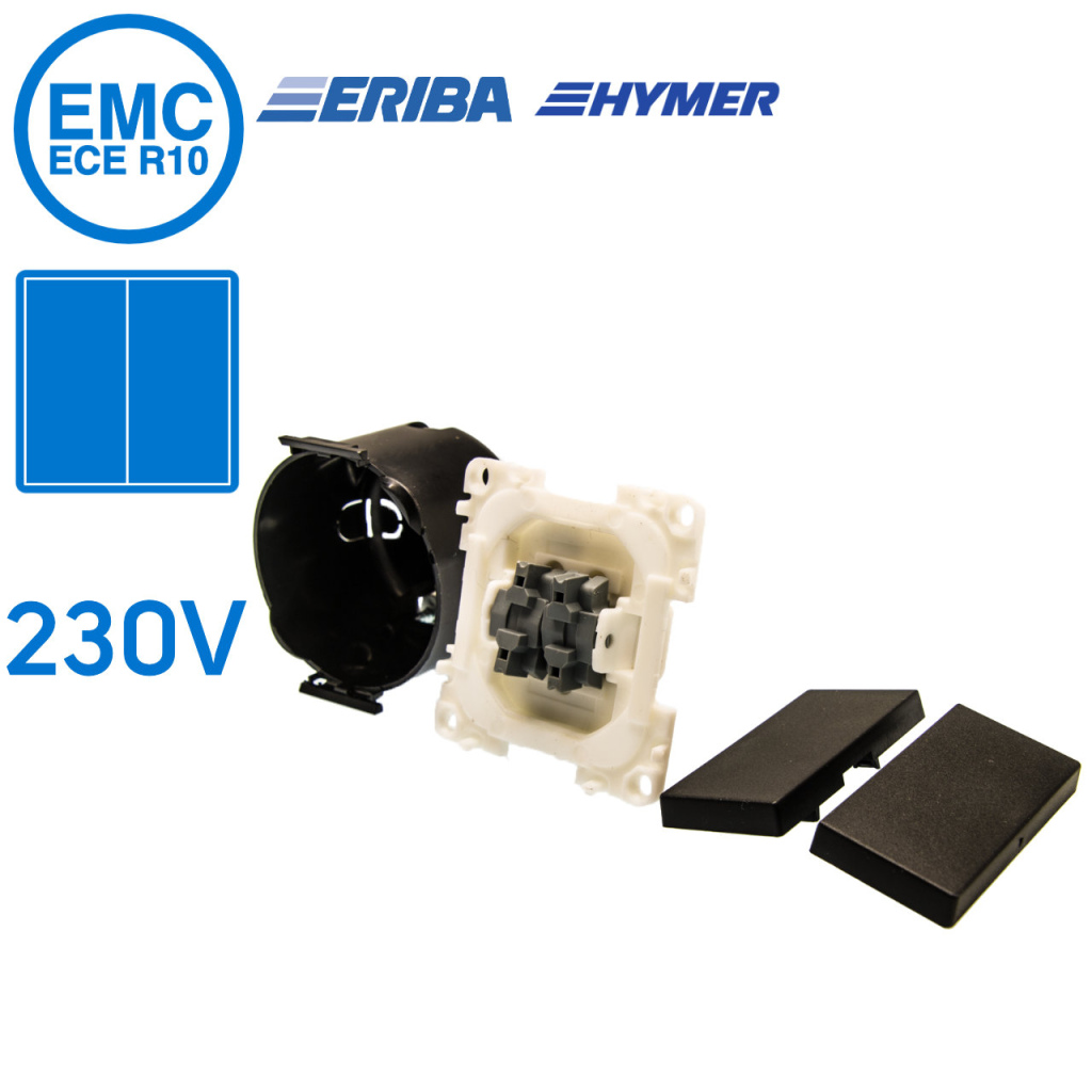 BBAtechniek - Wip-serieschakelaar 230V zwart S20.000 (1x)